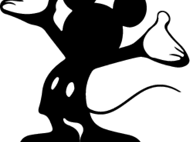 Mickey Mouse Silhouette Transparent Background Clipart (640x480), Png Download