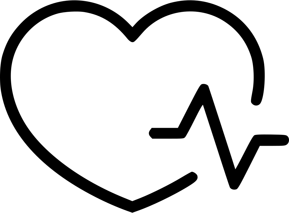 Heartbeat Svg Heart Drawing - Heart Clipart (980x722), Png Download