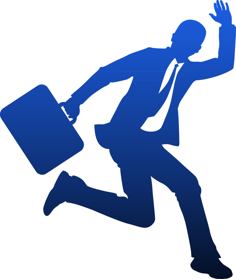 Business Man Images - Businessman Running Silhouette Png Clipart (800x946), Png Download