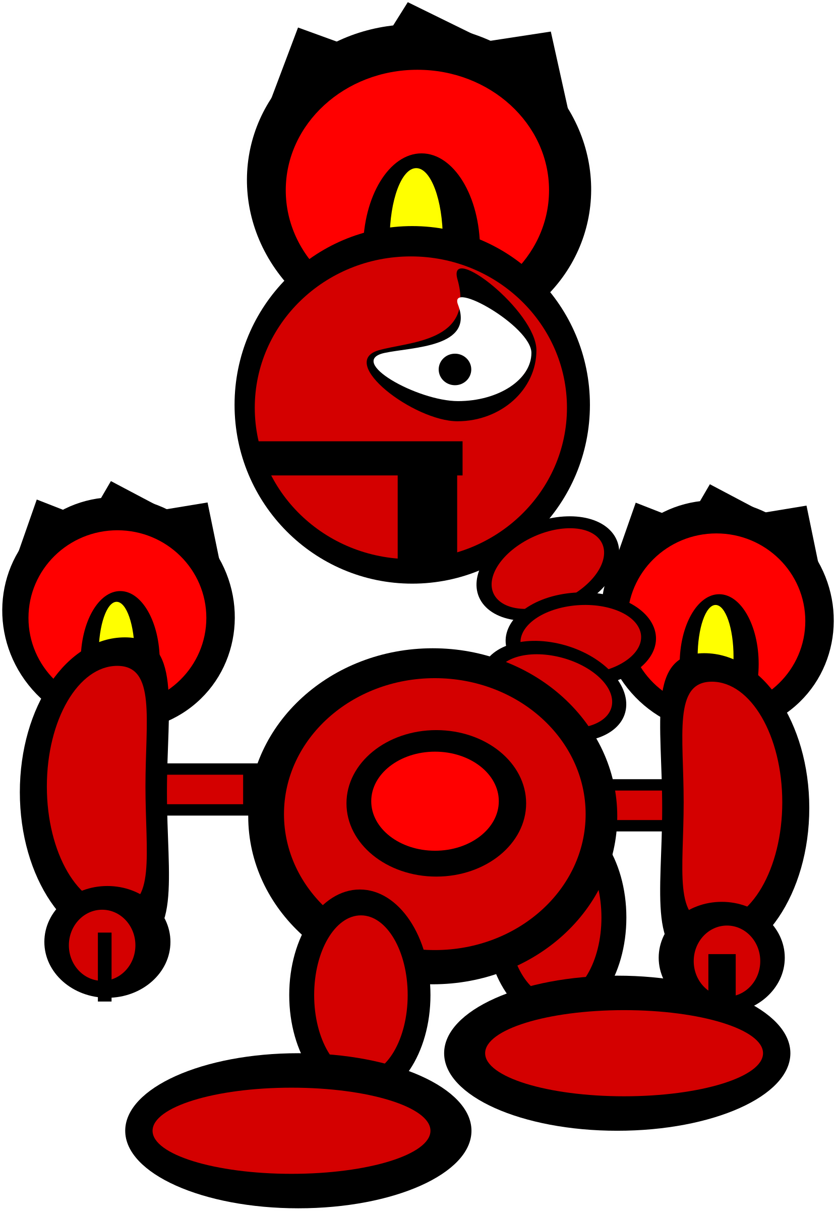 This Free Icons Png Design Of Fire Robot Clipart (1658x2400), Png Download