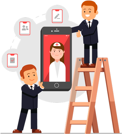 How To Build A Virtual Nurse App Like Sensely - Working With Each Other Clipart (640x480), Png Download