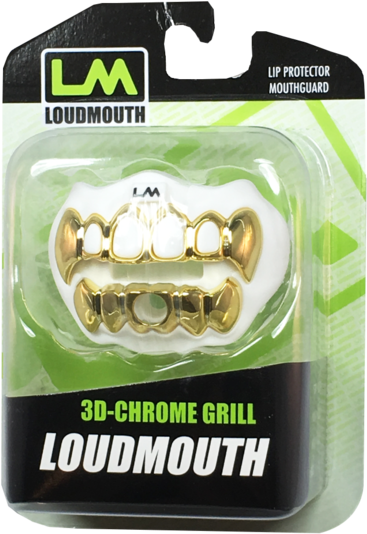 Gold Grill Mouthpiece Football Clipart (600x600), Png Download