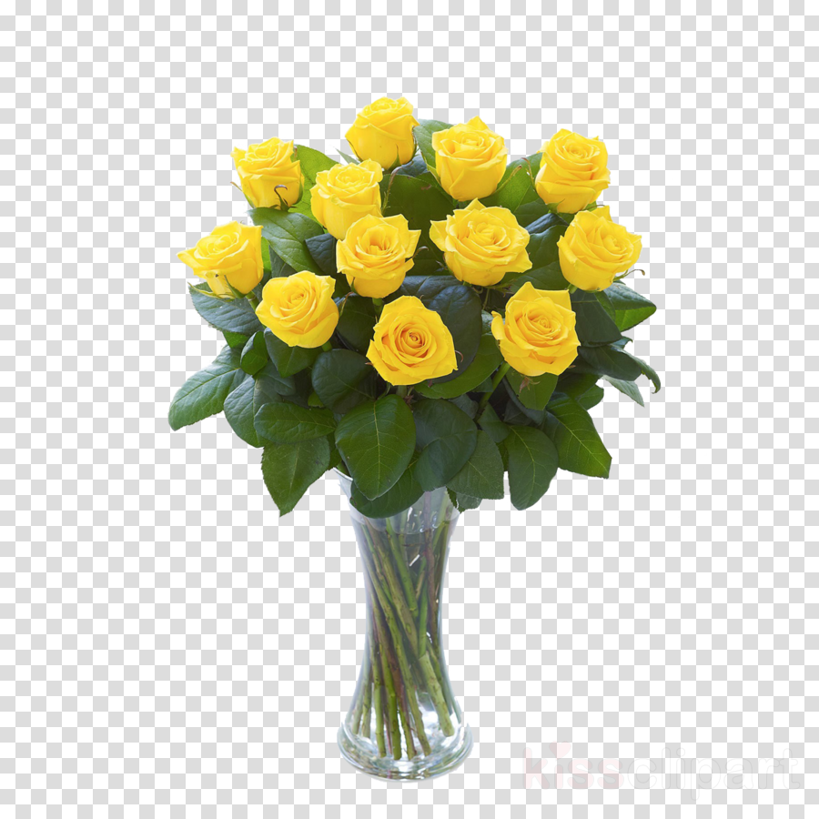 Download Elegant Red Roses Vase Arrangement Clipart - Png Download (900x900), Png Download