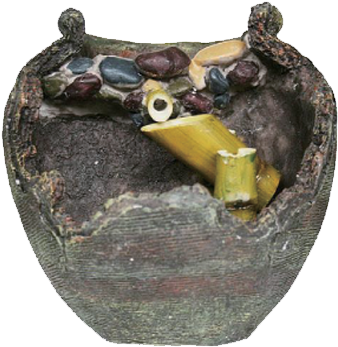 Indoor Outdoor Tabletop Garden Waterfall Fountain- - Bamboo Waterfall Fountain Png Clipart (640x480), Png Download