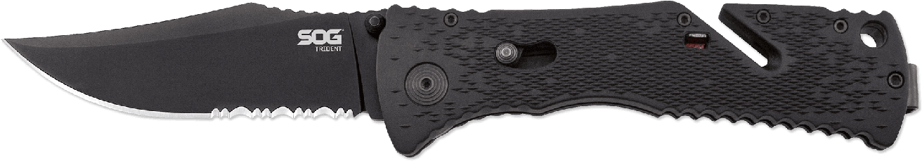 Specifications - Sog Trident Knife Clipart (1330x546), Png Download