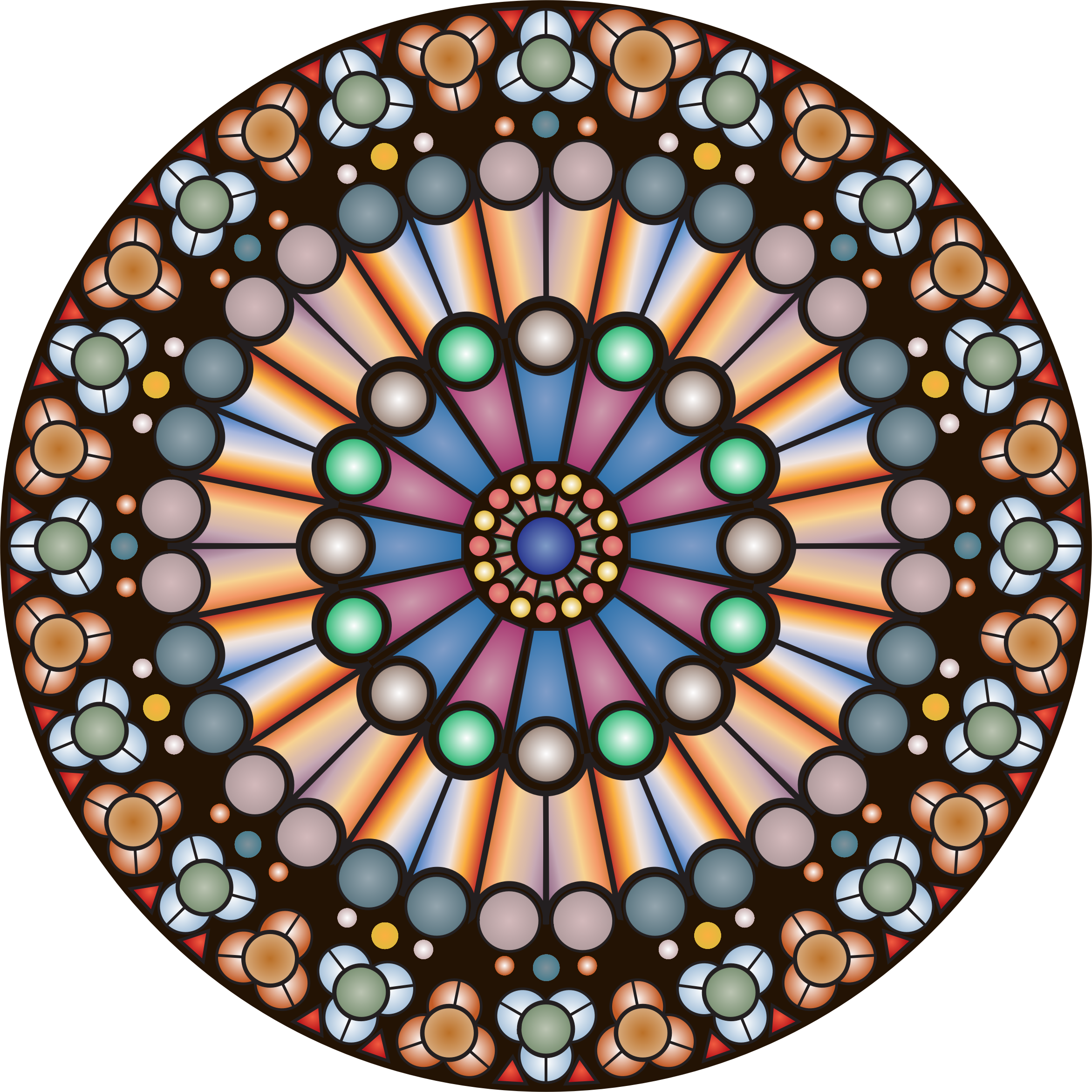This Free Icons Png Design Of Rose Window Clipart (2344x2344), Png Download