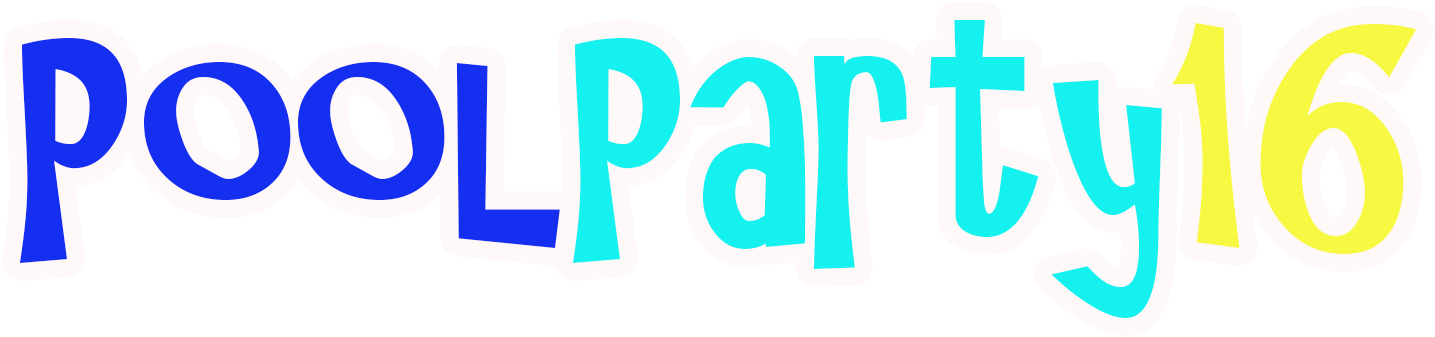 Pool Party - Letrero Pool Party Clipart (1984x850), Png Download