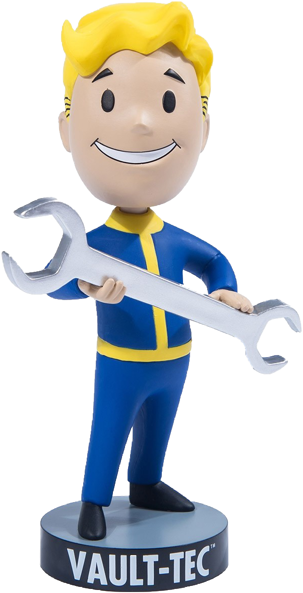 Fallout Vault Boy Bobblehead Series Complete Vault Clipart (1000x1500), Png Download