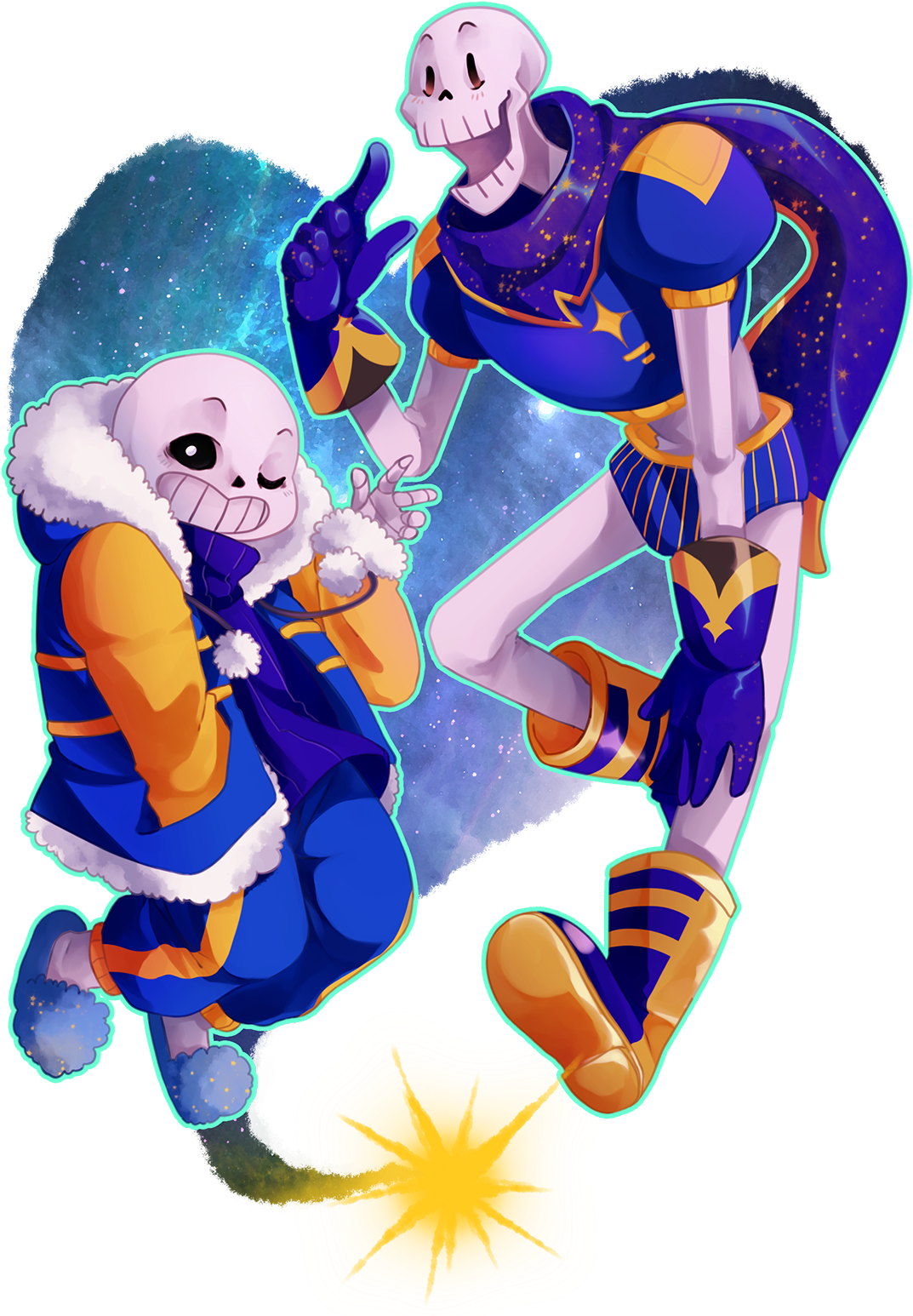 Sans And Papyrus - Outertale Sans Clipart (1127x1600), Png Download