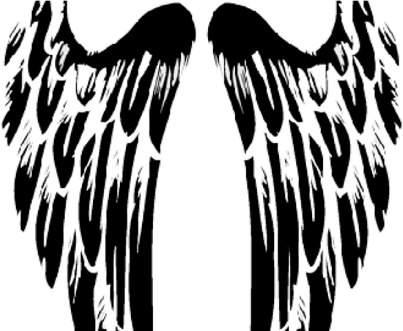 Angel Tattoos Png Transparent Images - Tribal Angel Wings Tattoo Clipart (640x480), Png Download