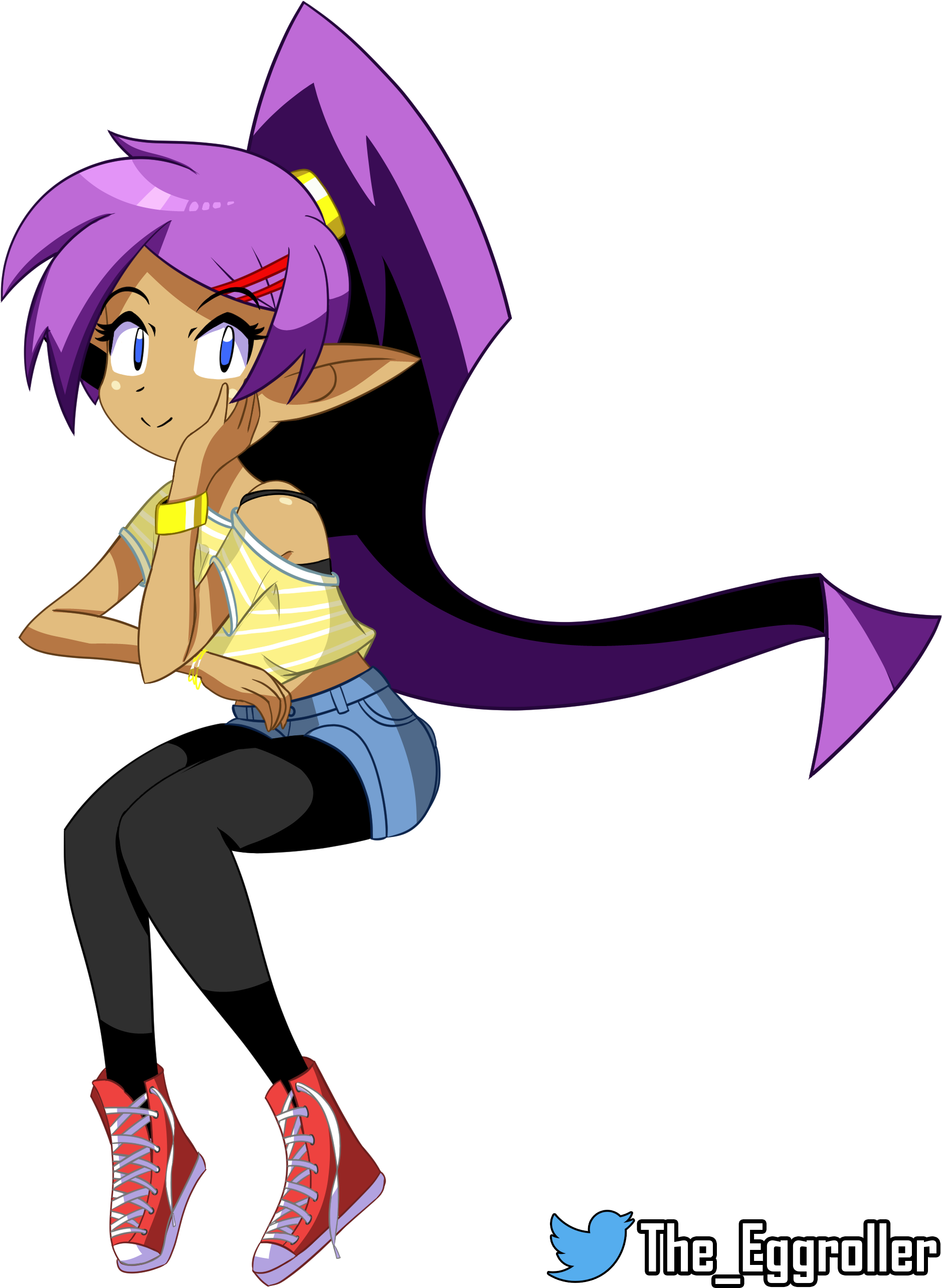 Shantae - Cartoon Clipart (1904x2586), Png Download