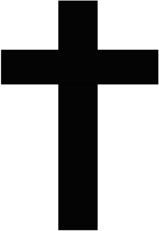 Medium Image - Black And White Cross Gif Clipart (566x800), Png Download