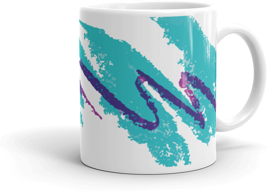 90's Solo Cup Pattern Coffee - Mug Clipart (1000x1000), Png Download