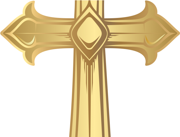 Red Cross Clipart Crucifix - Gold Transparent Cross Clip - Png Download (640x480), Png Download