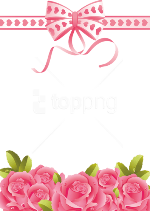 Free Png Best Stock Photos Pink Rosesphoto Frame Background - Pink Rose Border Png Clipart (480x675), Png Download