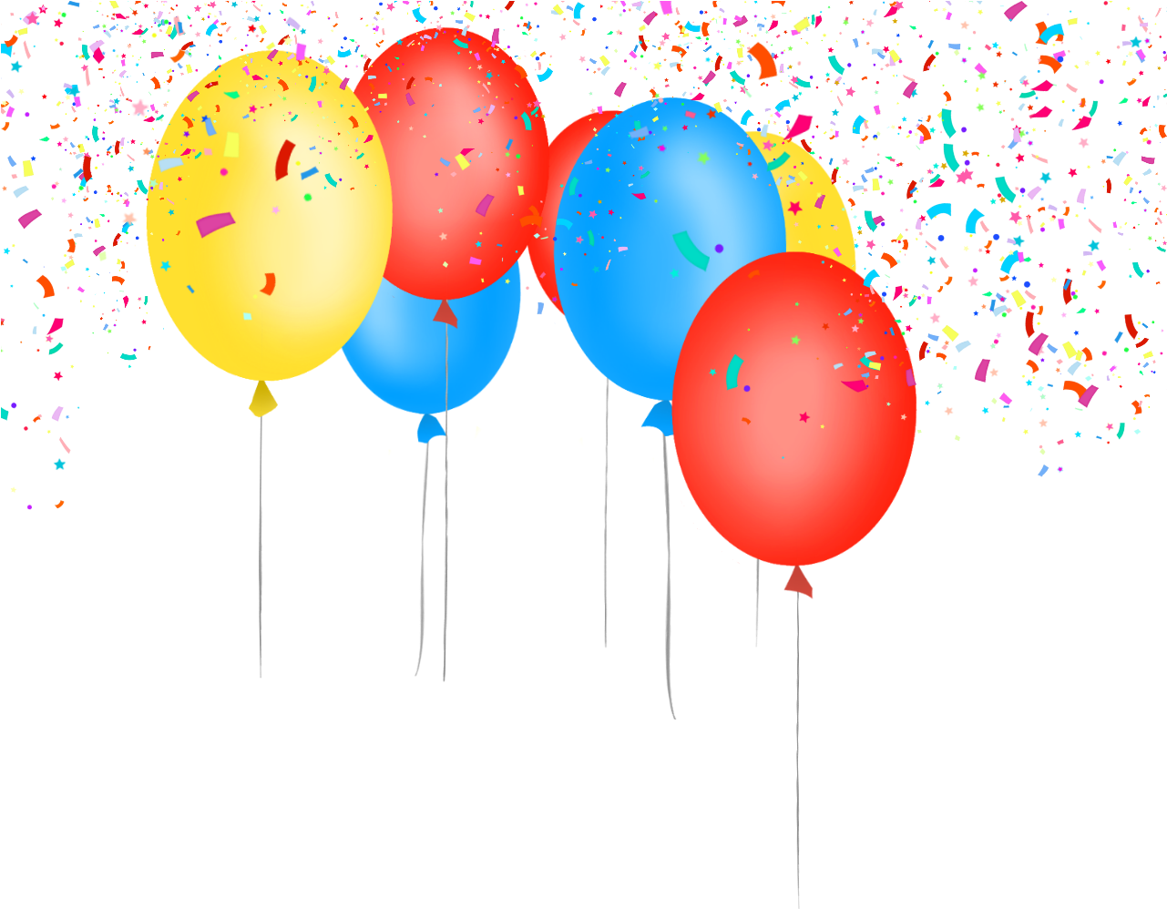 Download Scballoons Mydrawing Balloon Confetti Party Clipart Png