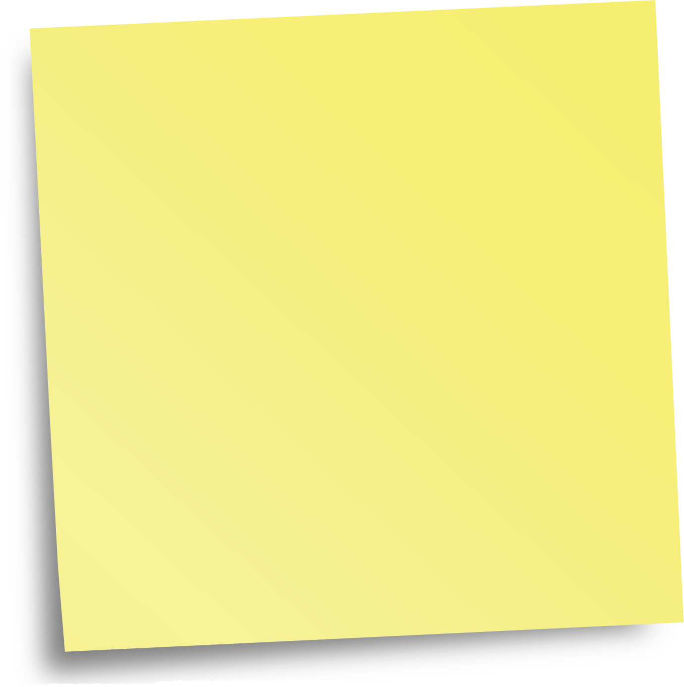 Yellow Sticky Notes Clipart (1381x1386), Png Download