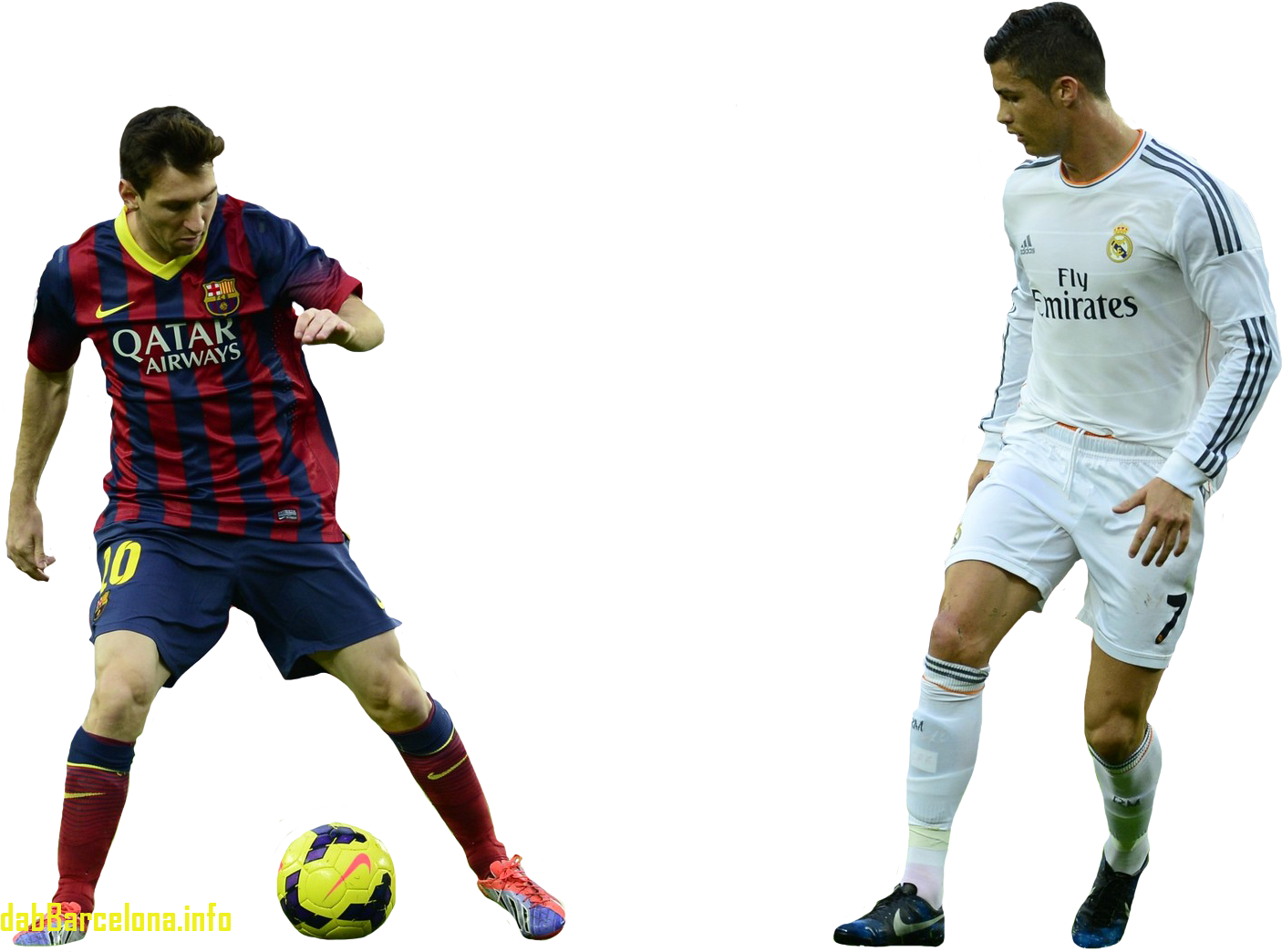 Awesome Cristiano Ronaldo Vs Messi All Time Statistics - Cristiano Ronaldo Messi Png Clipart (1427x1046), Png Download