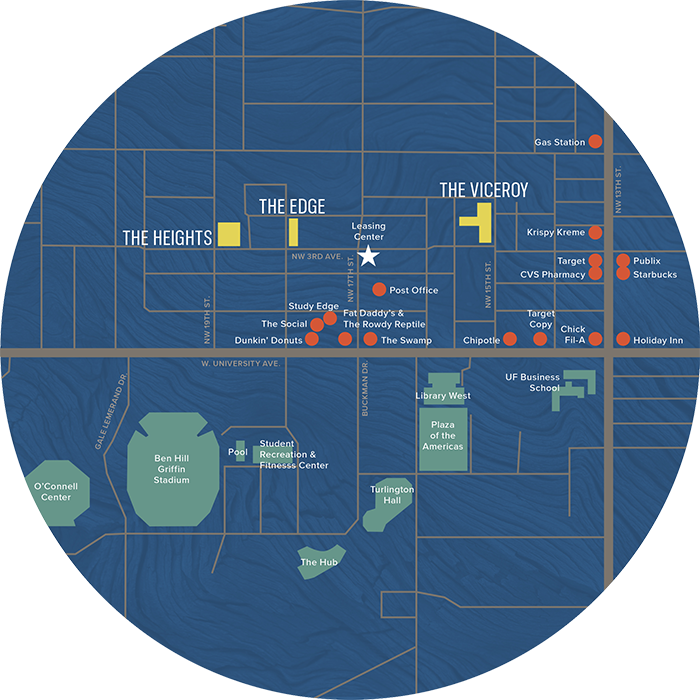 College Park In Midtown Building Locations Map - Circle Clipart (700x700), Png Download