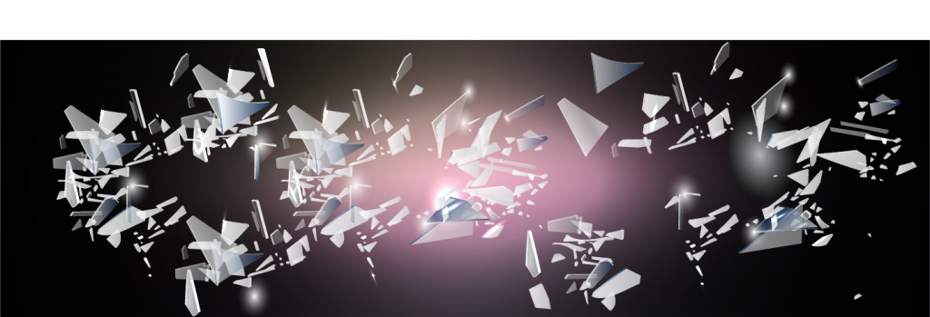 Broken Glass Missing Pieces 2 - Graphic Design Clipart (1024x349), Png Download