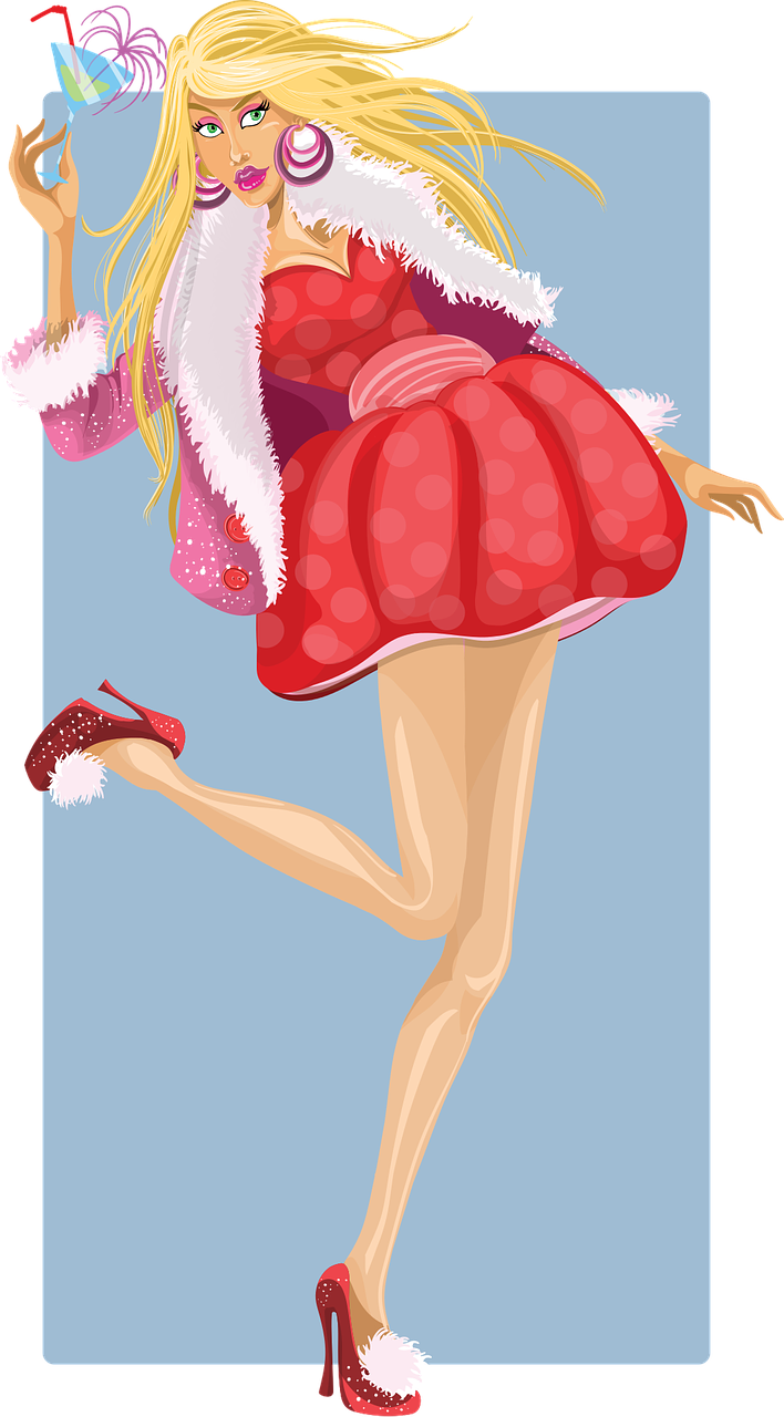 Excited To Go To Luxembourg Luxembourg - Party Girl Cartoon Png Clipart (708x1280), Png Download