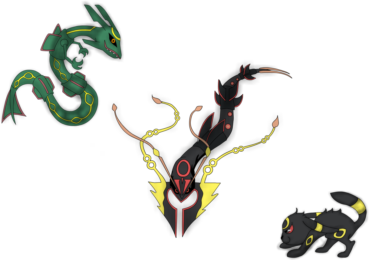 Does Anyone Else Think That Shiny Mega Rayquaza Looks - Cartoon Clipart (1280x931), Png Download