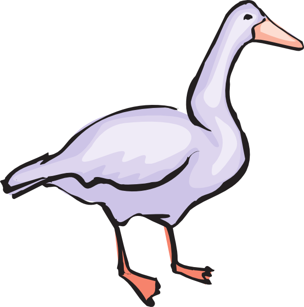 Small - Goose Art Clipart (594x600), Png Download