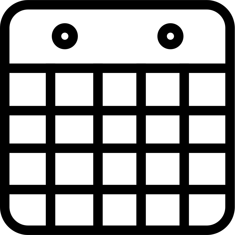 Png File - Icon Calendar Thin Png Clipart (981x982), Png Download