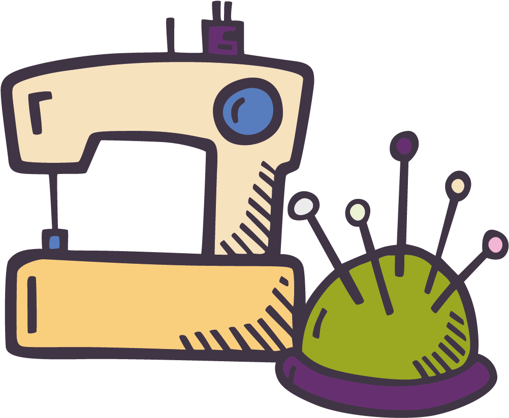 Sewing Machine Doodle , Png Download - Sewing Machine Doodle Png Clipart (1002x824), Png Download