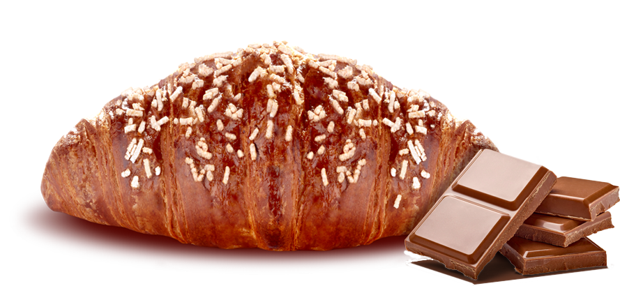 Classic Croissant With Hazelnut Cream Filling, A Match - Lye Roll Clipart (889x410), Png Download
