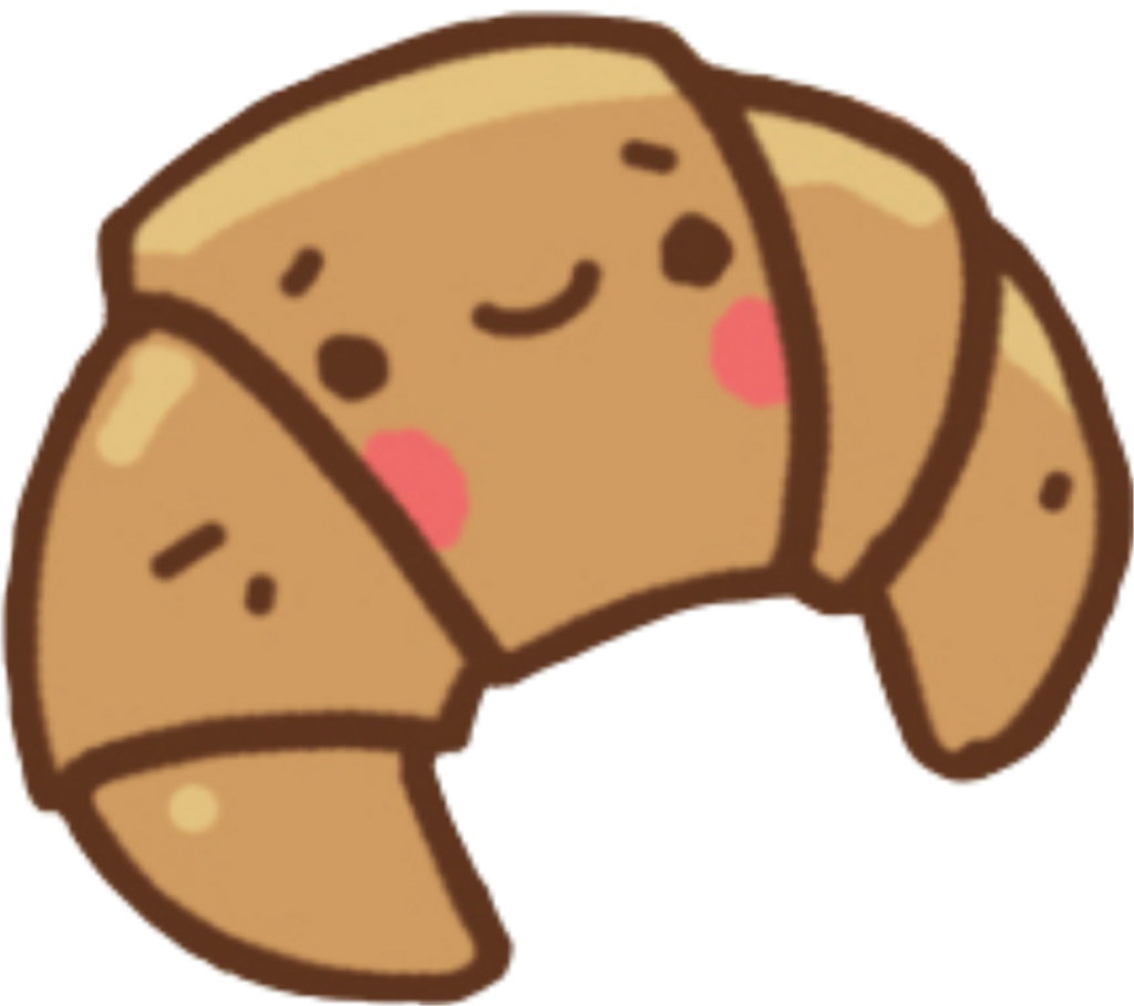 #croissant #kawaii #kawaiicroissant #cutecroissant - Croissant Kawaii Clipart (1024x909), Png Download