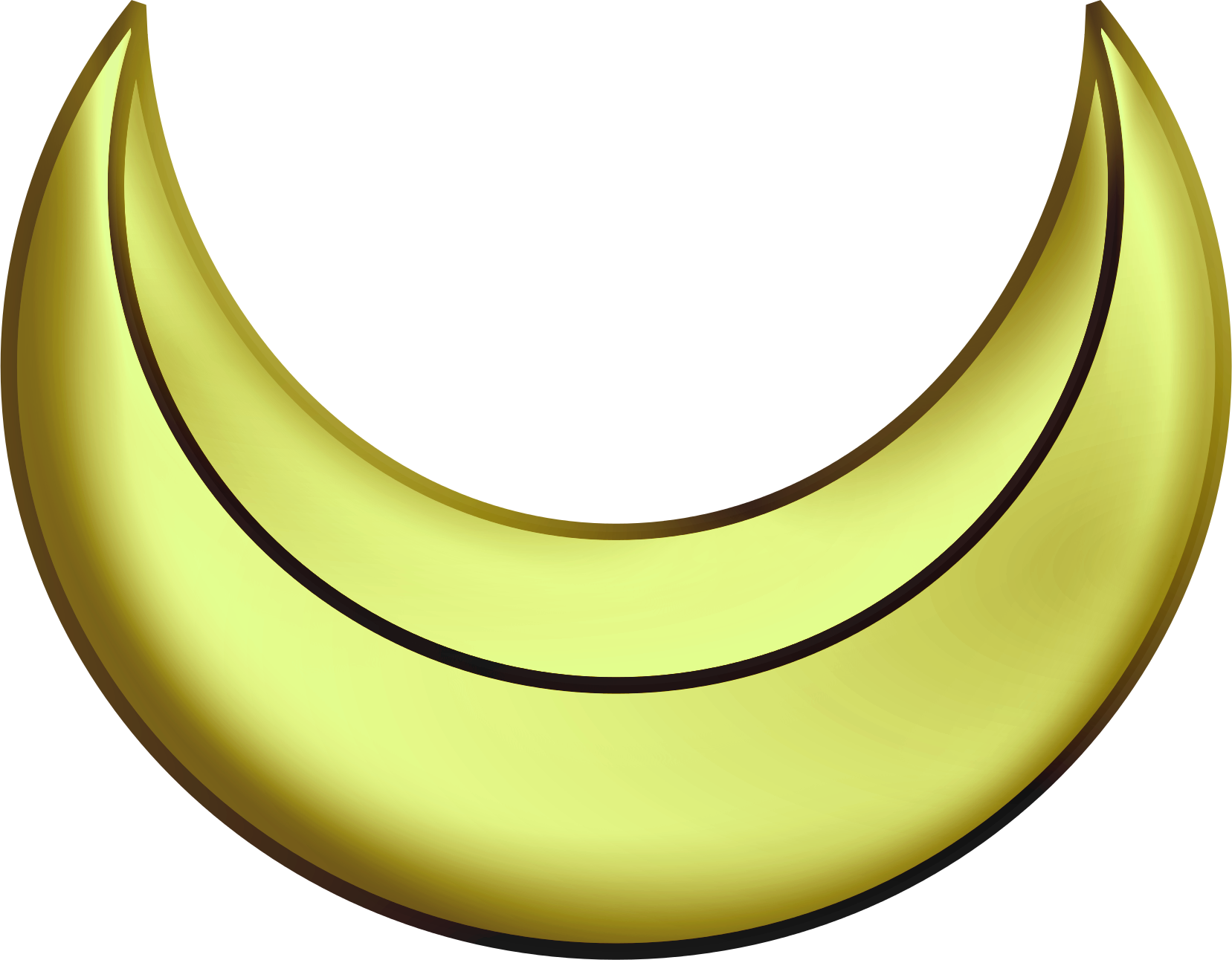 Croissant D'or - Croissant Argent Clipart (1657x1292), Png Download