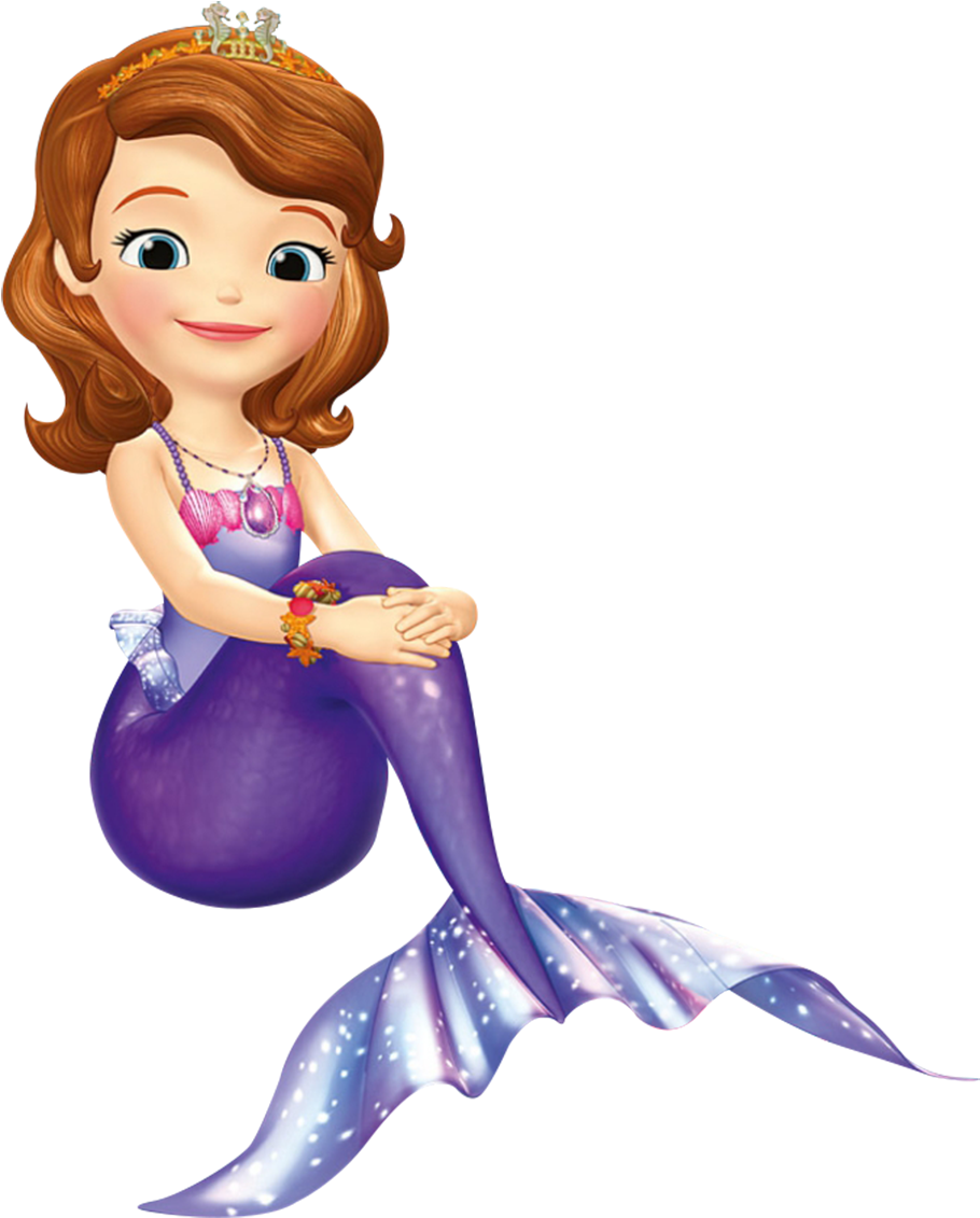 Princesa Sofia - Princesita Sofía De Sirena Clipart (1022x1200), Png Download