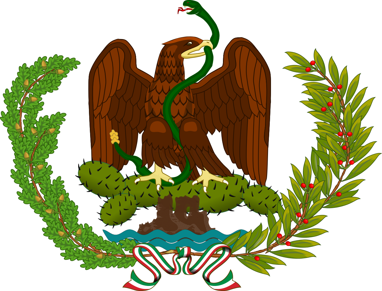 Escudo Nacional De Los Estados Unidos Mexicanos - Bandera Republicana Mexicana Clipart (682x520), Png Download