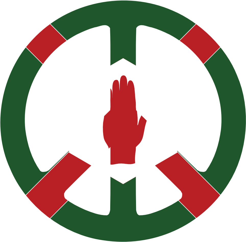 Northern Ireland Peace Symbol Flag 3 Cnd Logo Youtube - Symbol Of Christmas In Ireland Clipart (964x950), Png Download