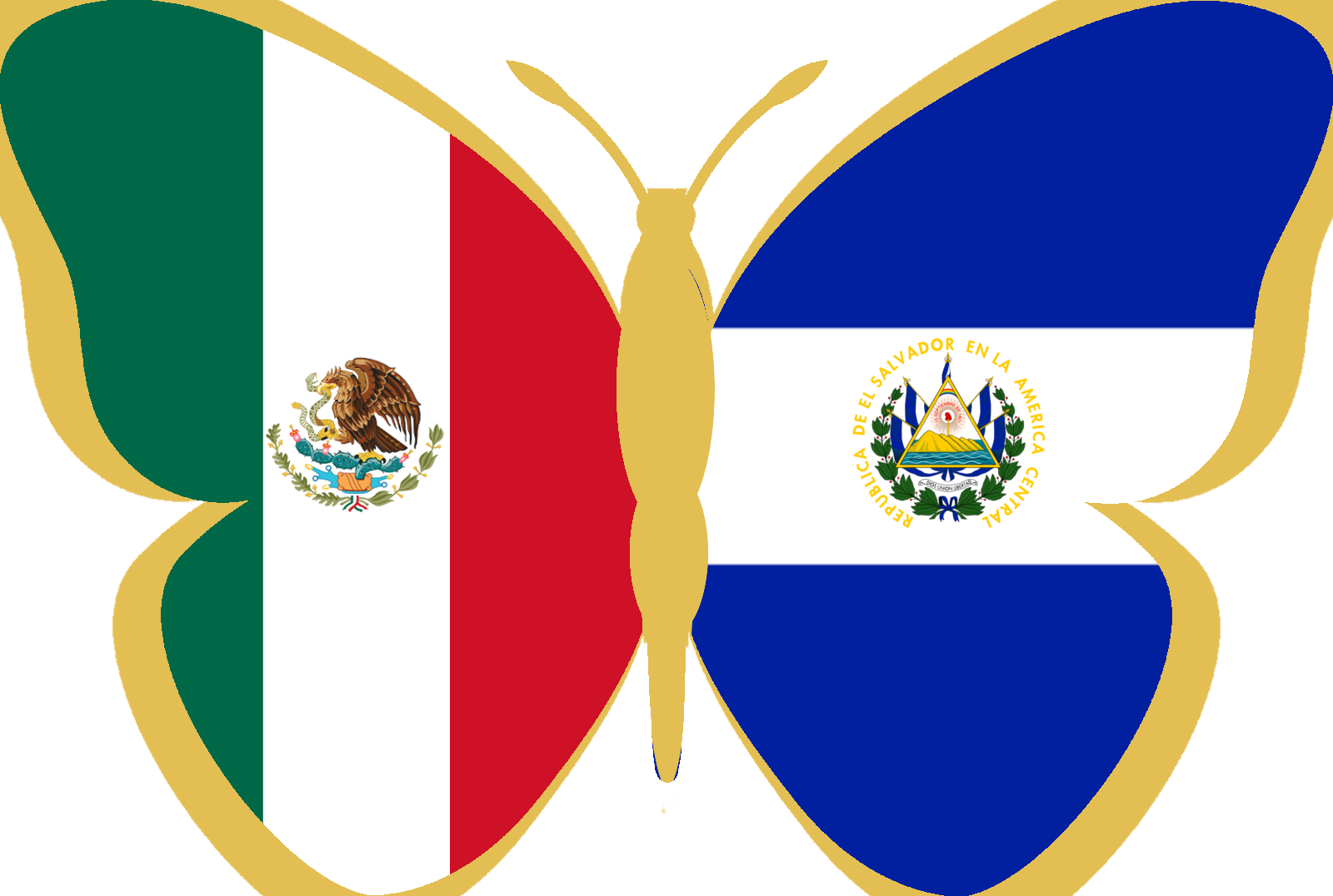 Aula Virtual Colegio Guadalupano , Png Download - Imagen De La Bandera Del Salvador Y Mexico Clipart (1600x1076), Png Download