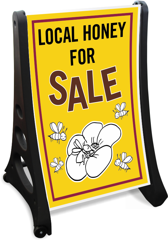 Local Honey For Sale Sidewalk Sign - Banner Clipart (800x800), Png Download