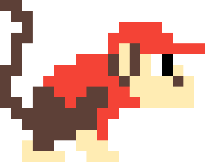 Diddy Kong - Diddy Kong Mario Maker Clipart (1184x1184), Png Download