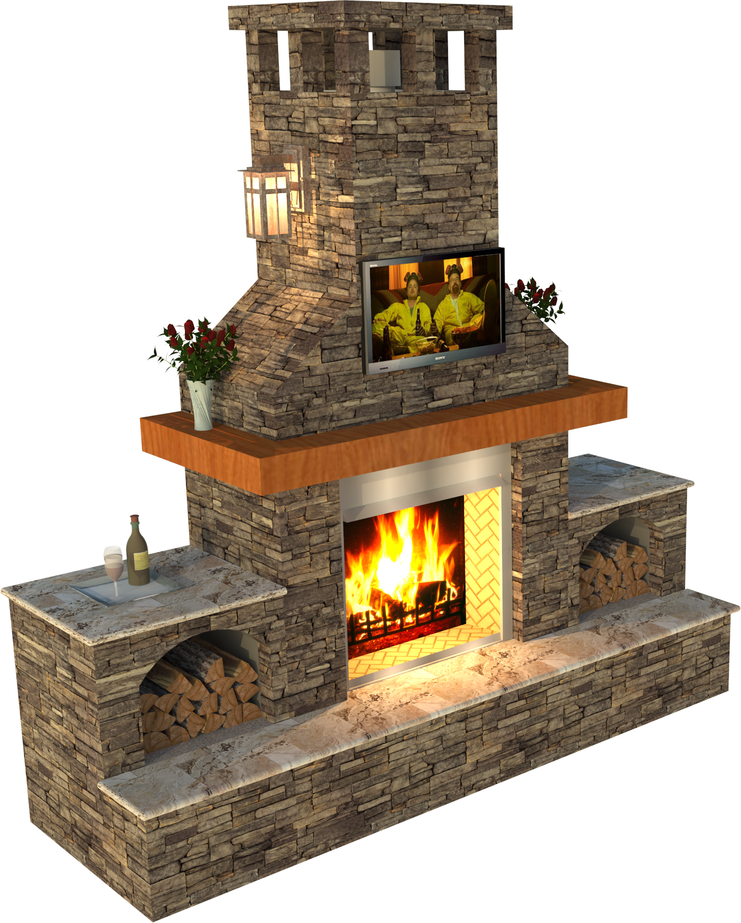 Picture Freeuse Download Living Geostone Modular Retaining - Hearth Clipart (1482x1845), Png Download