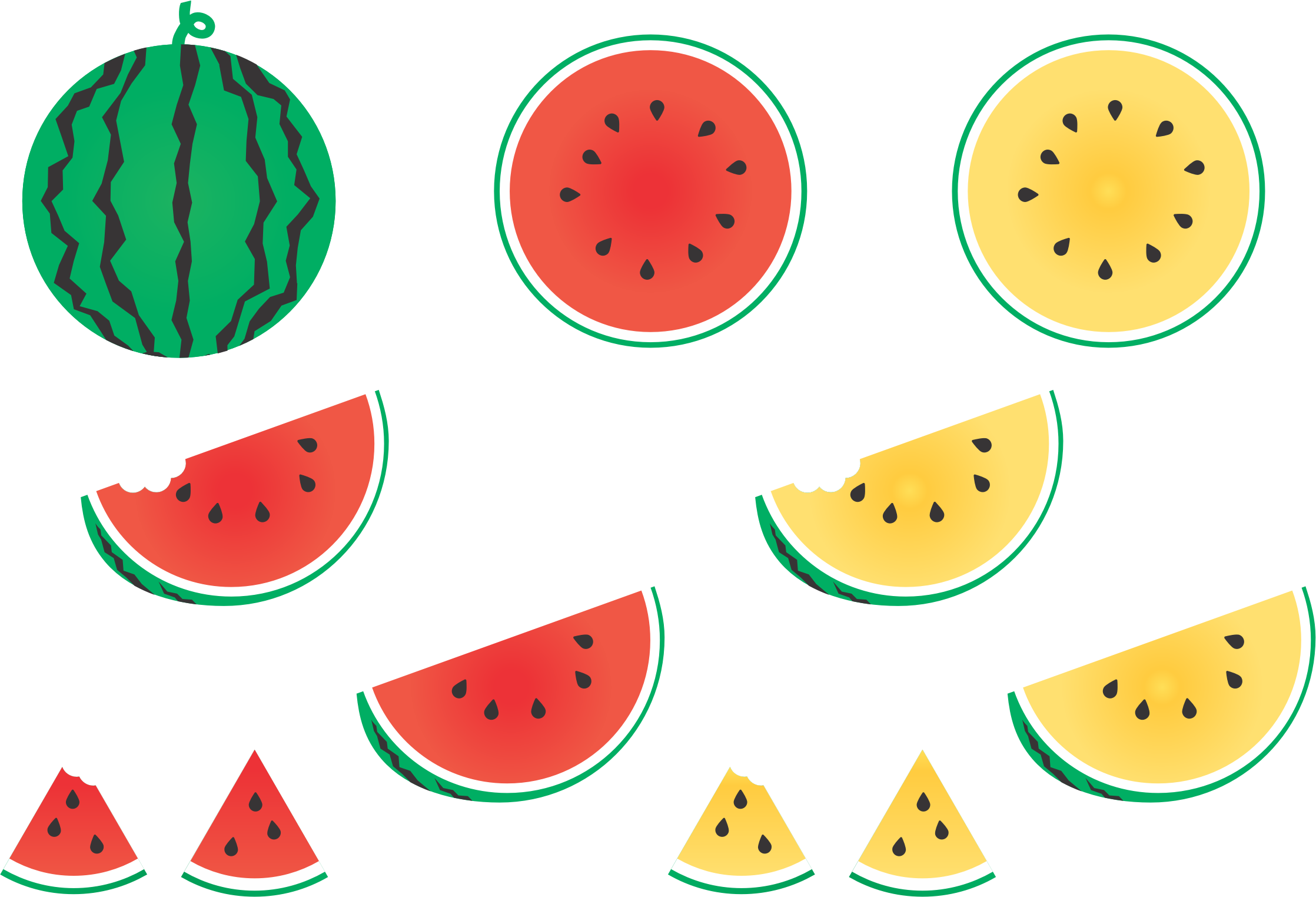 This Free Icons Png Design Of Watermelons Clipart (2236x1523), Png Download
