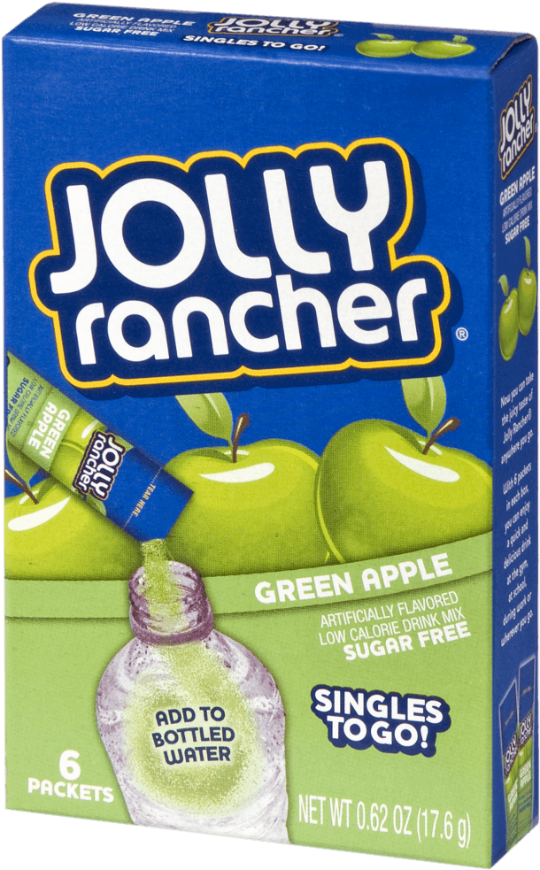 Jolly Rancher Green Apple Singles To Go - Jolly Rancher Singles To Go Clipart (866x1024), Png Download