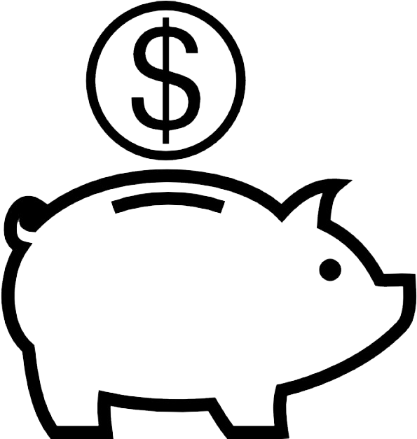 Piggy Bank Png Icon - Piggy Bank Icon Png Clipart (626x626), Png Download