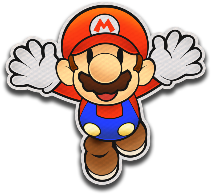 Paper Mario- Color Splash Style By Fawfulthegreat64 - Super Mario Vector Png Clipart (943x848), Png Download