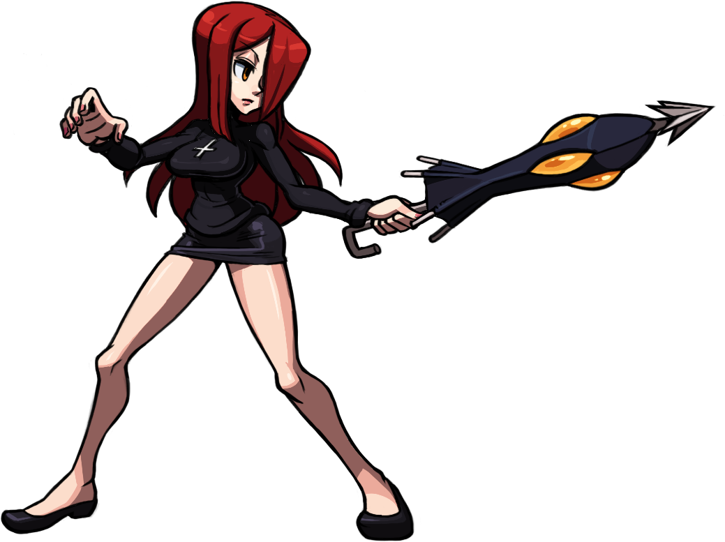 Skullgirls Spriterips - Skullgirls Parasoul Sprite Gif Clipart (1052x826), Png Download