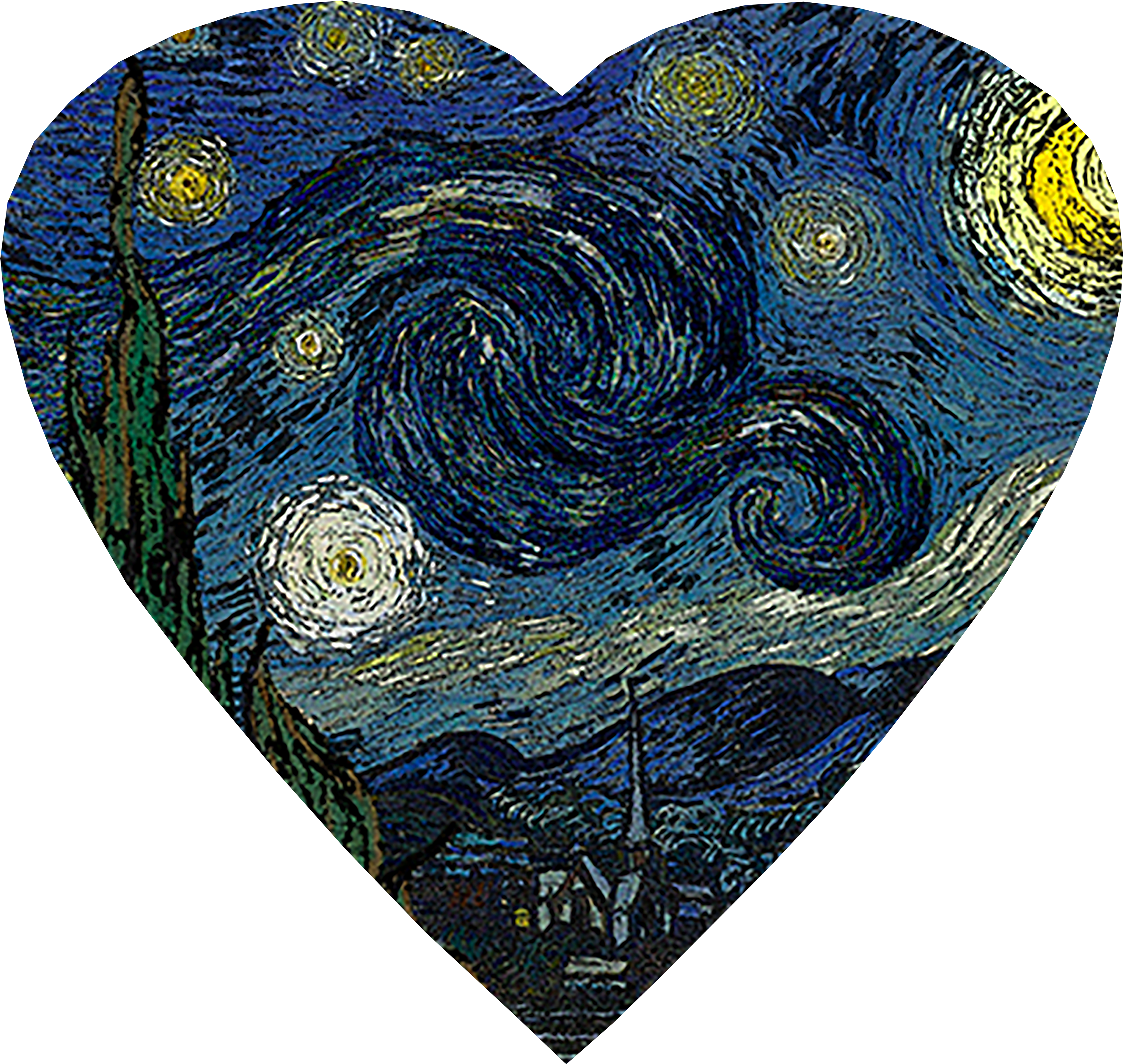 My Favorite Impressionist Painting, The Starry Night - Van Gogh Starry Night Clipart (3840x3639), Png Download