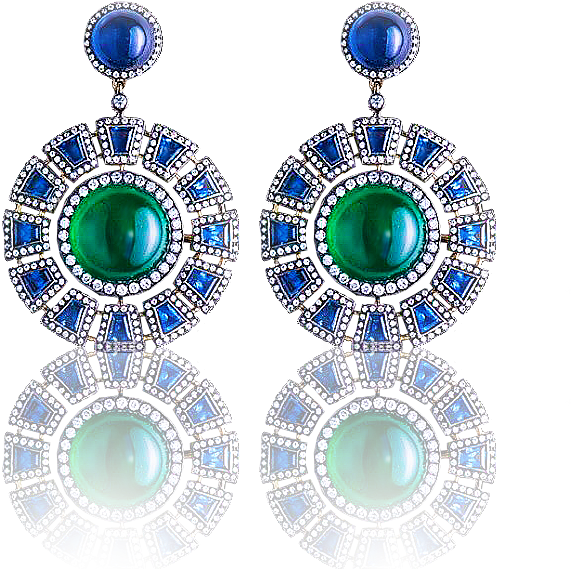Starry Night - Earrings Clipart (640x598), Png Download