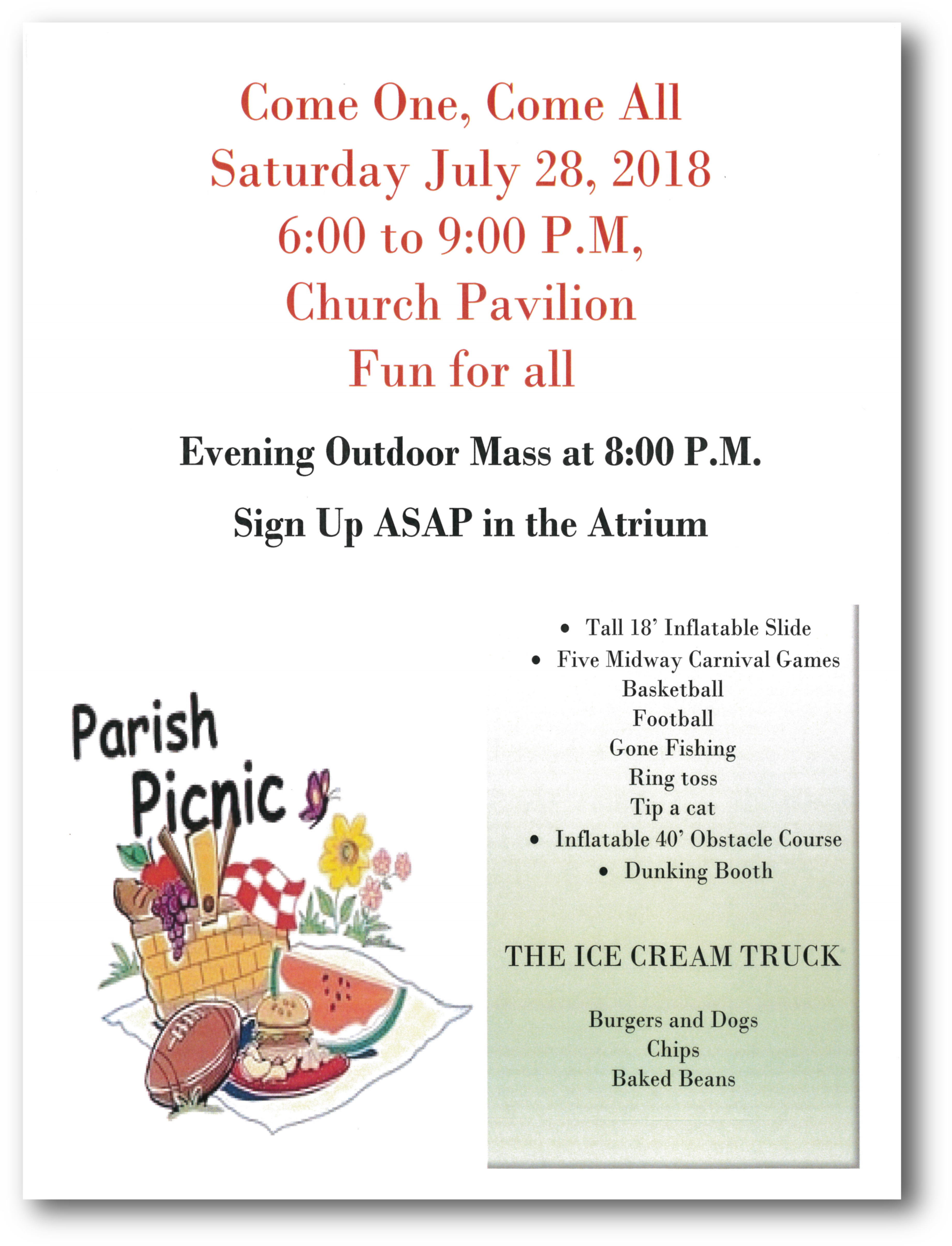 Picnic - Church Picnic Clipart (3707x4844), Png Download