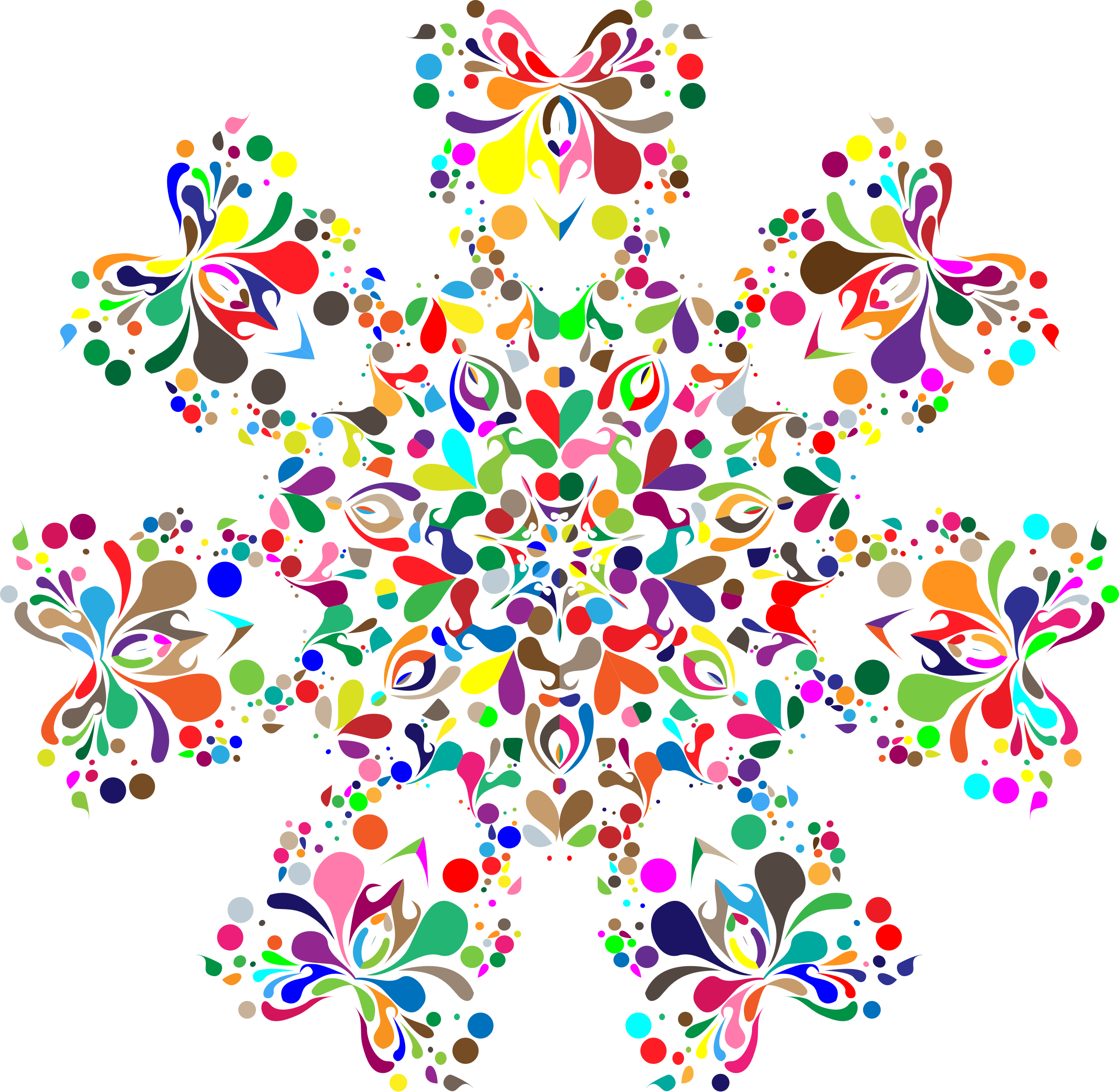This Free Icons Png Design Of Colorful Floral Spatter Clipart (2348x2291), Png Download