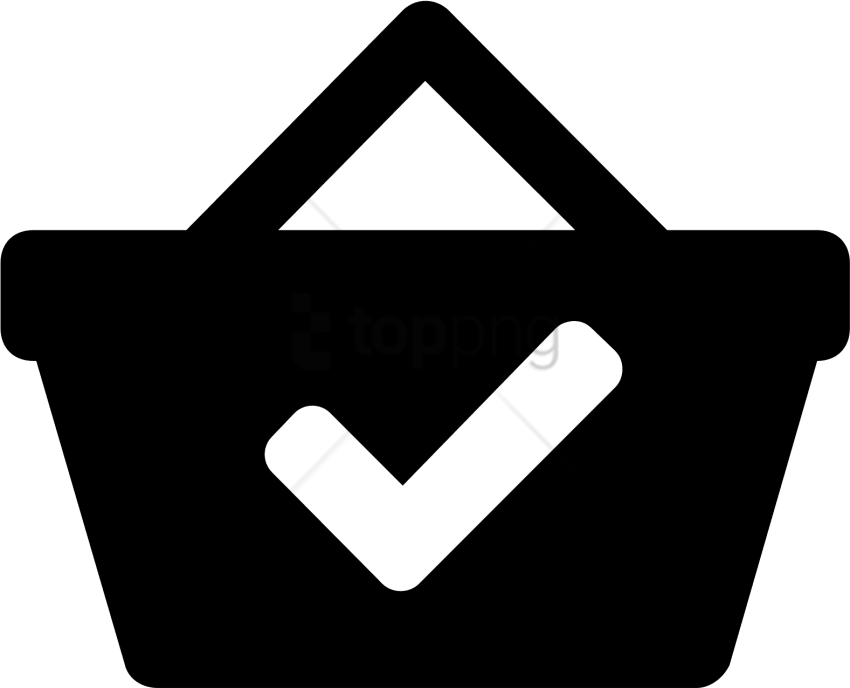 Free Png A Paid Icon Is Shown With A Hand Basket That - Sign Clipart (850x688), Png Download