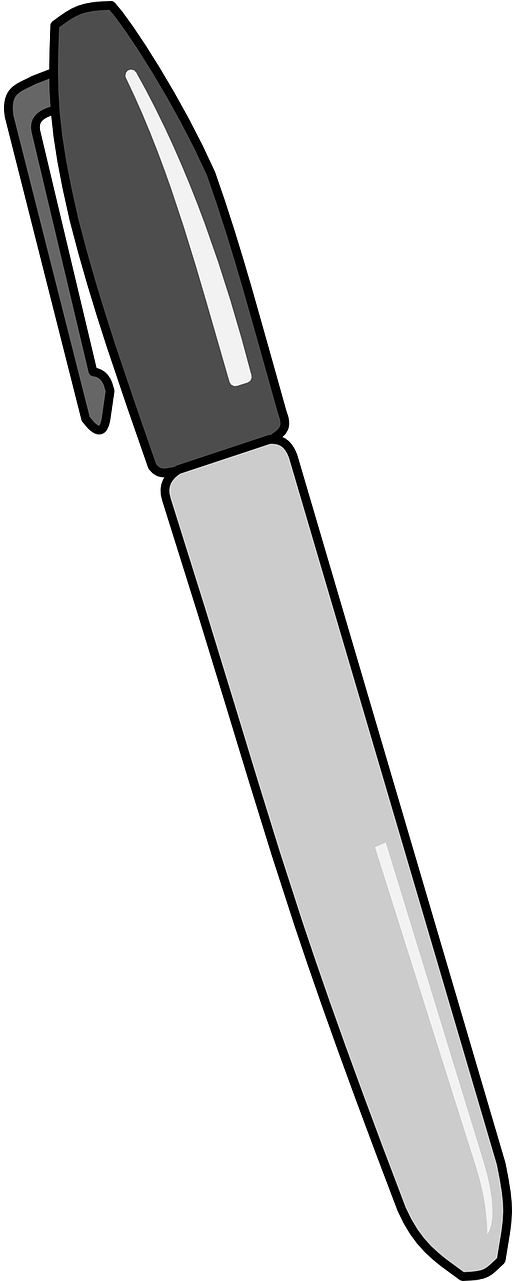 Permanent Marker Marker Pen Sharpie Clip Art - Permanent Marker Clipart - Png Download (640x1280), Png Download